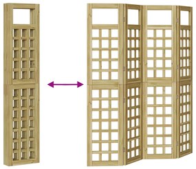 Külső Képernyő – 4 Panel, Kezelt Fenyőfa