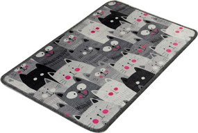 Meow szürke fürdőszobai szőnyeg 40 × 60 cm