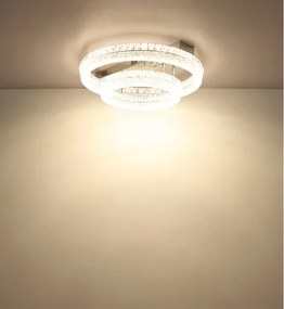 Globo 67387-60D - Dimmelhető LED mennyezeti lámpa LAUREL LED/60W/230V átlátszó üveg+távirányítóval