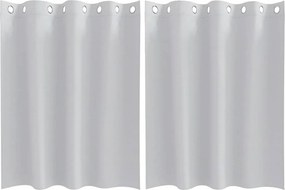 vidaXL Fekete Függöny Gyűrűkkel 2 pcs Halvány szürke 140 x 140 cm