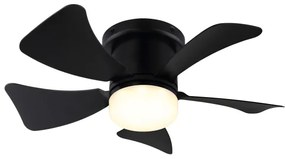ZEVENTI - MUNDAKA LED 10W 230V fekete dimmelhető mennyezeti ventilátor + DO