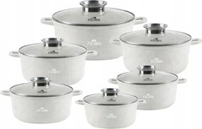 Edénykészlet Zilner ZL-8573 12el márvány kerámia indukciós gáz