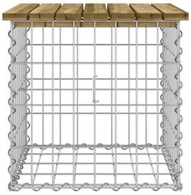 impregnált fenyőfa gabion kerti pad 43 x 44 x 42 cm