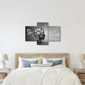Művészi kép egy fej órával (90x60 cm)