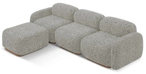 Szürke moduláris sarokkanapé (variálható sarok) Ailani – Makamii