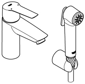 GROHE 231232433 - START mosdócsaptelep DN 15, S méret, fekete