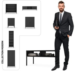 MATTEO dohányzóasztal 900 x 450 x 450 mm, fekete