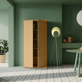 Zárható irodai szekrény JAN, 900 x 1850 x 400 mm, Fresh Style: bézs