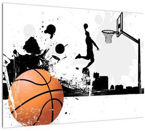 Kép - Kosárlabdázó (üvegen) (70x50 cm)