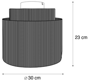Japandi mennyezeti lámpa barna kötéllel - Smille