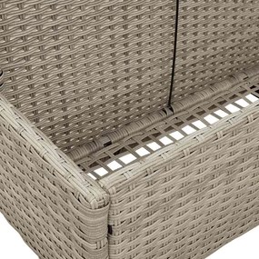 világosszürke polyrattan medence melletti úszótároló