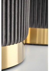 KÉSZLET 2x Taburet MONTY átm. 36/66 cm szürke/arany