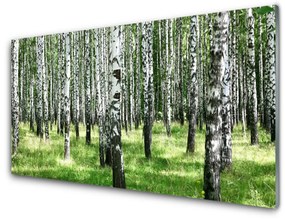 Fali üvegkép Forest Grass Nature Plant 120x60cm 2 fogas