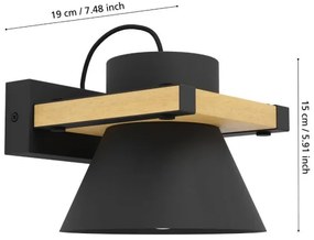 Eglo 43958 - Fali lámpa MACCLES 1xE27/15W/230V