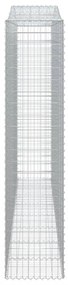 4 db íves horganyzott vas gabion kosár 400x50x220/240 cm