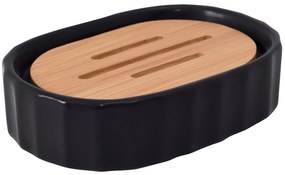 BISK Erga Kido, álló kerámia szappantartó, fekete-barna, ERG-08411