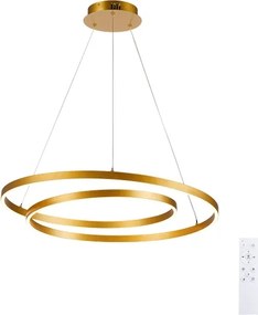 BRILAGI-LED Fényerőszabályozható függeszték kábelen TWISTER LED/75W/230V 3000-6000K arany +Távirányító