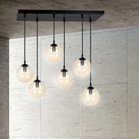 Emibig modern függeszték cosmo borostyán fekete emi713/6