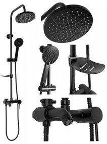 REA-P7005 - Zuhanyszett LUIS matt fekete