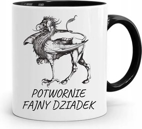 Fekete Bögre Nagypapának Szörnyen Vagány Nagypapa nyomott mintával