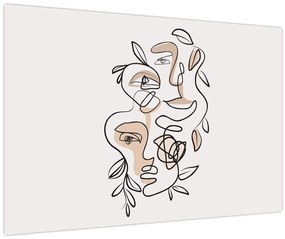 Kép - Line art arckezelés (90x60 cm)