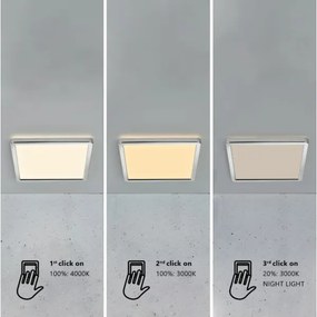 Nordlux - LED dimmelhető fürdőszobai mennyezeti lámpatest OJA 14,5W/230V 3000/4000K IP54 30x30 cm