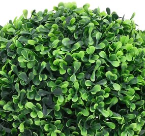 2 db zöld gömbalakú cserepes műpuszpáng 37 cm
