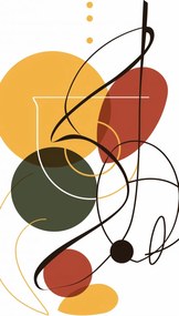 Poszter 50x100cm Táncoló formák és színek