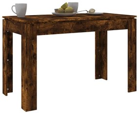 Füstös tölgy színű szerelt fa étkezőasztal 120 x 60 x 76 cm