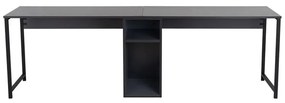Íróasztal Twin Study Desk - Antracit, Fekete