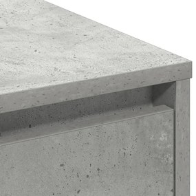 LED-es oldalszekrény, betonszürke, 71x34,5x75 cm, mérnöki fa