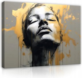 Vászonkép Absztrakt Nő Arca Vászon Fal A Hálószoba Nappalijába 100x70