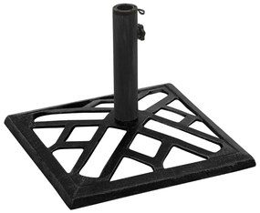 vidaXL fekete öntöttvas napernyőtalp 44 x 44 x 31 cm