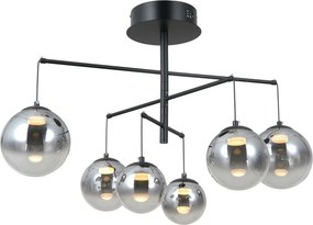 Italux modern függeszték velada matt fekete szürke itxpnd-34381-6-bk
