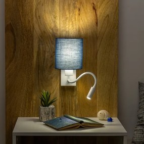 Brilagi - LED Fali lámpa NUBILA 1xE27/25W/230V+ LED/3W fehér/sötét kék