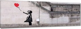 Vászonkép 90x30 Banksy Lány Léggömb
