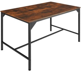 tectake 404344 étkezőasztal belfast industrial 120x75x75cm - ipari sötét fa, rusztikus
