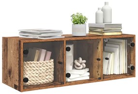 Fali Szekrény Falra szerelhető Öreg fa 102 x 37 x 35 cm Faanyag