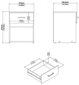 Sid éjjeliszekrény, sonoma tölgy