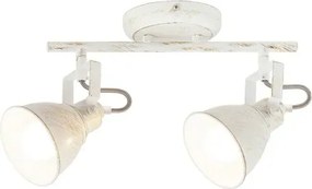 Rabalux beltéri karos spotlámpa e14 2x40w antik fehér vivienne