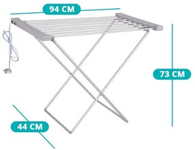 Elektromos ruhaszárító 120 W, 8 szárító rúddal