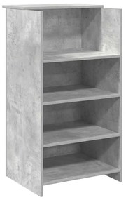recepciós pult betonszürke 135x50x103,5 cm szerelt fa