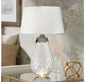 Elstead LENA-TL-L-SMOKE-OWSS - LED Asztali lámpa LENA 1xE27/40W/230V 74 cm fehér