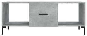 Betonszürke szerelt fa dohányzóasztal 102 x 50 x 40 cm