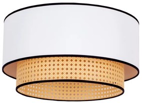 Duolla - Mennyezeti lámpa BOHO 1xE27/15W/230V átm. 45 cm fehér/rattan