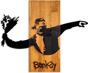 Banksy Virágdobó fa faldekoráció