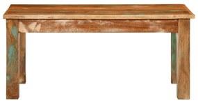 Tömör újrahasznosított fa dohányzóasztal 100 x 55 x 45 cm