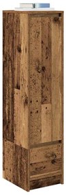 antik fa színű szerelt fa magasszekrény 29,5x34x119,5 cm