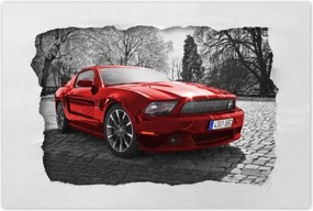 Poszter 90x60 Piros Ford Mustang Usa