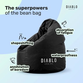 Diablo Chairs gyerekpuff: Fekete